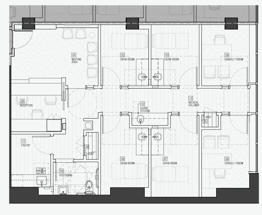 Plaza District, E 60th St, Built Medical Office Space For Lease 2,100 - 2,600 SF