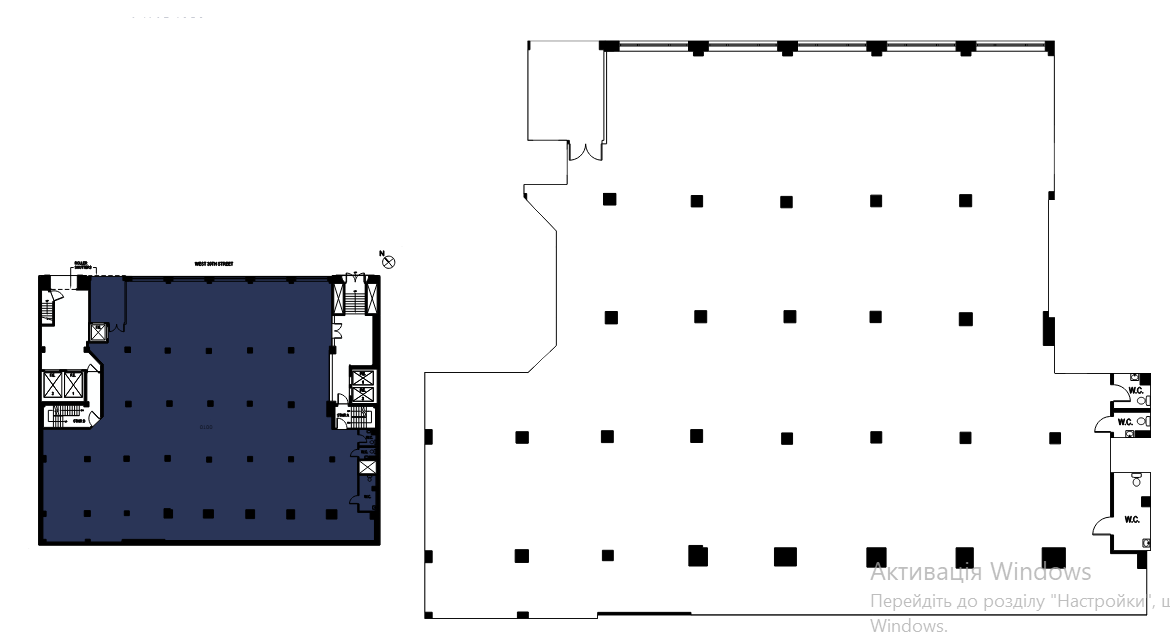 W 39th St, Garment District, Restaurant or Fitness Space For Rent 9,850 SF
