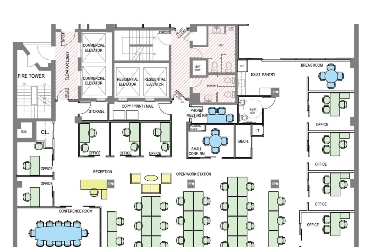 W 39th St, Garment District, Fully Built & Furnished Office Space For Rent 5,750 SF