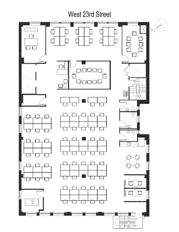 W 23rd St. New York, NY, Commercial loft space for rent, 3500-7000 sf, Chelsea.