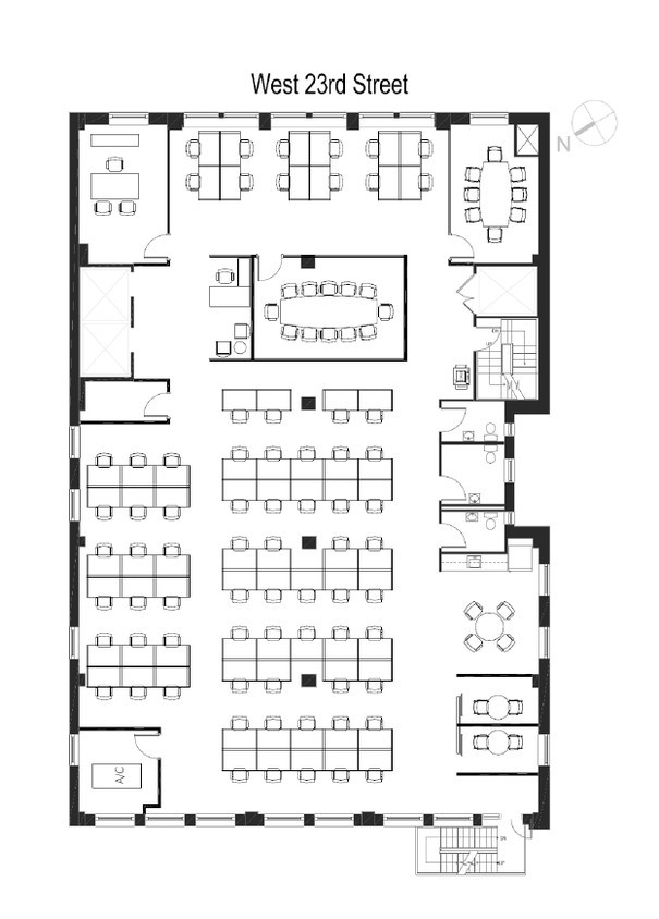 W 23rd St. New York, NY, Commercial loft space for rent, 3500-7000 sf, Chelsea.